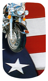 DAROYAL 332 Biker on US Flag